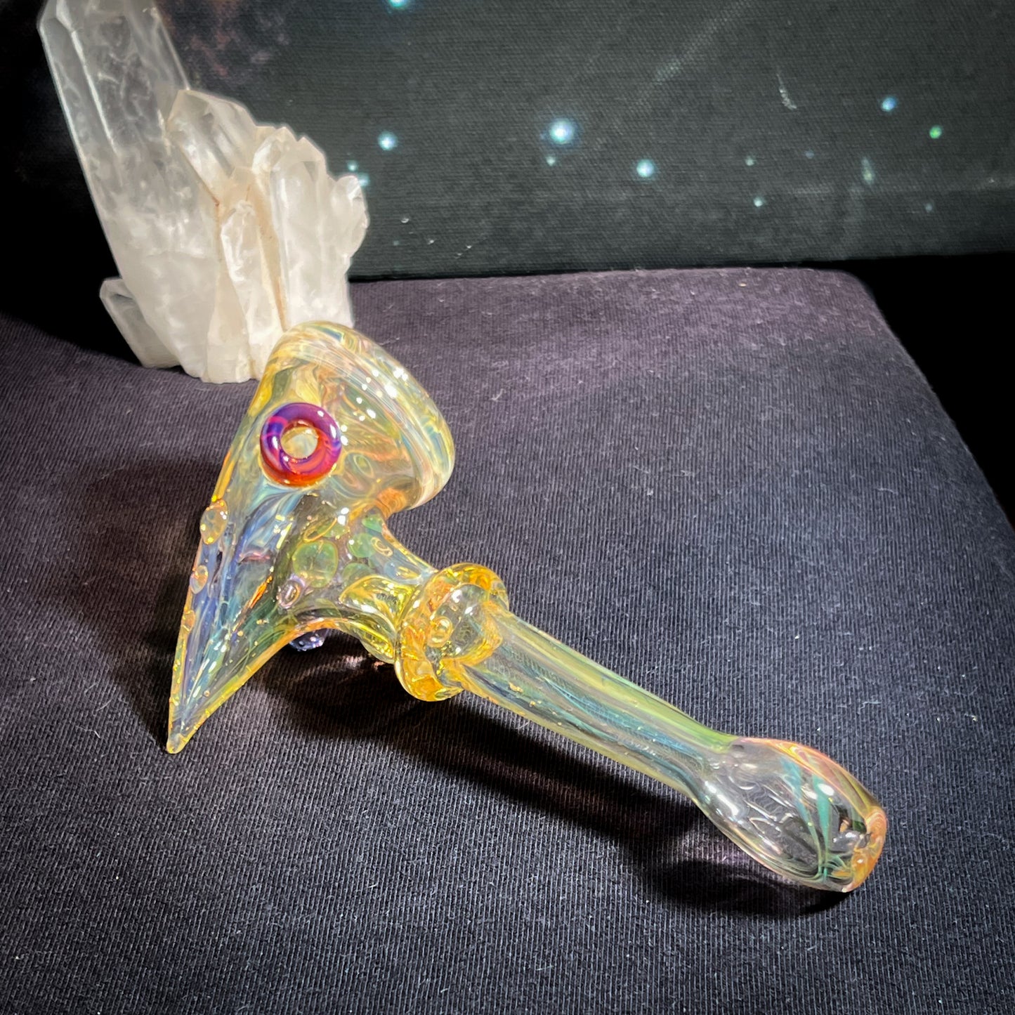 Spike Hammer gold and silver fume