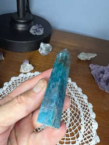 Blue Apatite Obelisk Stone 69g