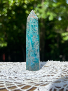 Blue Apatite Obelisk Stone 69g