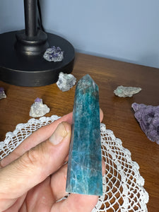 Blue Apatite Obelisk Stone 69g