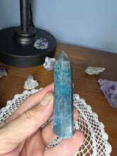 Load image into Gallery viewer, Blue Apatite Obelisk Stone 69g