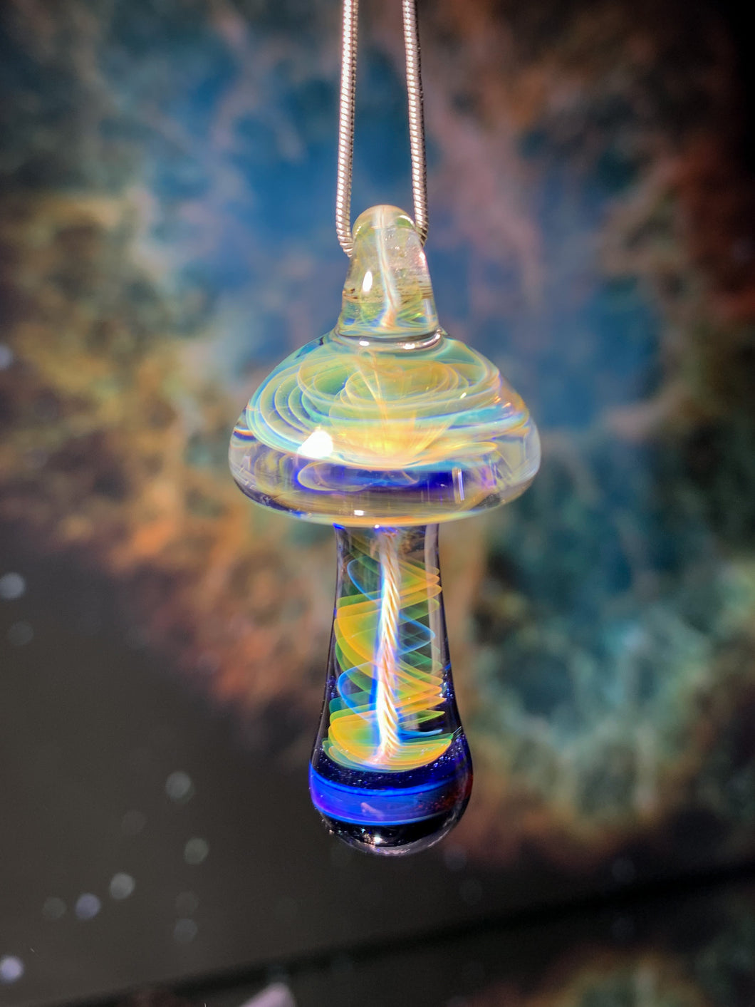 Etheric mushroom pendant